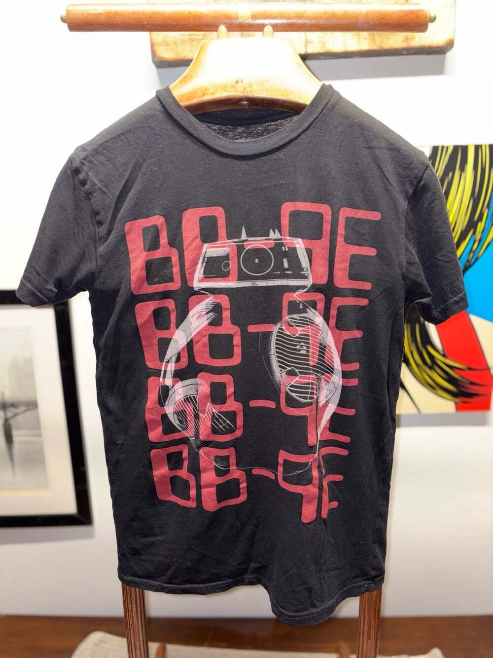 Star Wars BB-9E Graphic T-Shirt Size S Black Red